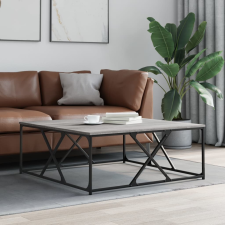vidaXL szürke sonoma színű szerelt fa dohányzóasztal 100x100x40 cm bútor