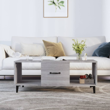 vidaXL szürke sonoma színű szerelt fa dohányzóasztal 102 x 50 x 40 cm bútor