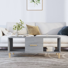 vidaXL szürke sonoma színű szerelt fa dohányzóasztal 102 x 50 x 40 cm bútor