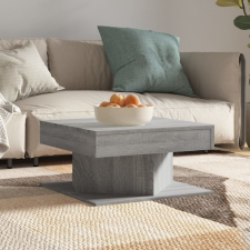 vidaXL szürke sonoma színű szerelt fa dohányzóasztal 57x57x30 cm bútor