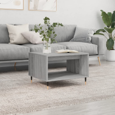 vidaXL szürke sonoma színű szerelt fa dohányzóasztal 60x50x40 cm bútor