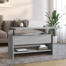 vidaXL szürke sonoma színű szerelt fa dohányzóasztal 80 x 50 x 40 cm bútor