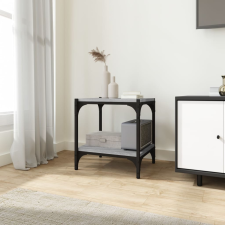 vidaXL szürke sonoma színű szerelt fa és acél TV-szekrény 40x33x41cm bútor