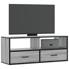 vidaXL szürke sonoma színű szerelt fa és fém TV-szekrény 100x31x39,5cm bútor