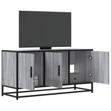 vidaXL szürke sonoma színű szerelt fa és fém TV-szekrény 100x35x50 cm bútor