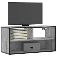 vidaXL szürke sonoma színű szerelt fa és fém TV-szekrény 80x31x39,5 cm bútor