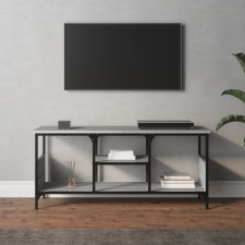 vidaXL Szürke sonoma színű szerelt fa és vas tv-szekrény 100x35x45 cm bútor