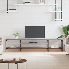 vidaXL szürke sonoma színű szerelt fa és vas TV-szekrény 201x35x45 cm bútor