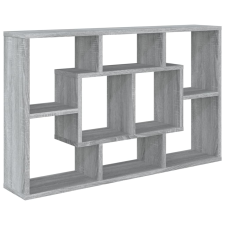 vidaXL szürke sonoma színű szerelt fa fali polc 85x16x52,5 cm (820461) bútor
