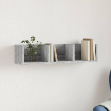 vidaXL szürke sonoma színű szerelt fa faliszekrény 75x18x16,5 cm bútor