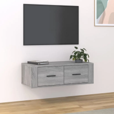 vidaXL szürke sonoma színű szerelt fa függő TV-szekrény 80x36x25 cm bútor