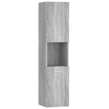 vidaXL szürke sonoma színű szerelt fa fürdőszobaszekrény 30x30x130 cm (815640) fürdőszoba bútor