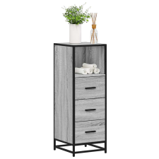 vidaXL szürke sonoma színű szerelt fa fürdőszobaszekrény 35x37,5x100cm fürdőszoba bútor