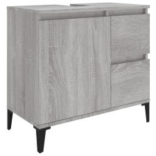 vidaXL szürke sonoma színű szerelt fa fürdőszobaszekrény 65x33x60 cm (819834) fürdőszoba bútor