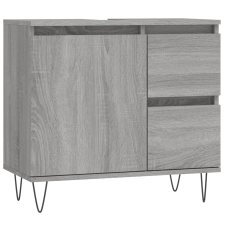 vidaXL szürke sonoma színű szerelt fa fürdőszobaszekrény 65x33x60 cm (831610) fürdőszoba bútor