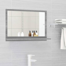 vidaXL szürke sonoma színű szerelt fa fürdőszobatükör 60x10,5x37 cm bútor
