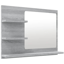 vidaXL szürke sonoma színű szerelt fa fürdőszobatükör 60x10,5x45 cm (815661) fürdőszoba bútor