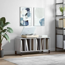 vidaXL szürke sonoma színű szerelt fa hanglemezszekrény 100x38x48 cm bútor