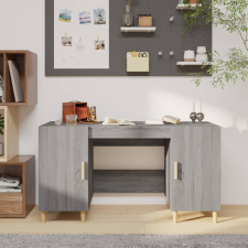vidaXL szürke sonoma színű szerelt fa íróasztal 140 x 50 x 75 cm íróasztal