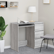 vidaXL szürke sonoma színű szerelt fa íróasztal 90x45x76 cm íróasztal