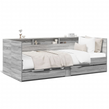 vidaXL szürke sonoma színű szerelt fa kanapéágy fiókokkal 75 x 190 cm ágy és ágykellék