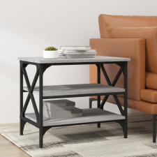 vidaXL szürke sonoma színű szerelt fa kisasztal 55x38x45 cm bútor