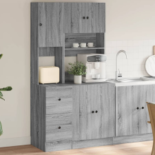 vidaXL szürke sonoma színű szerelt fa konyhaszekrény 95 x 50 x 180 cm bútor