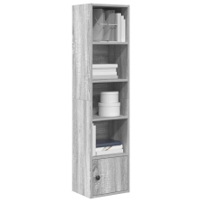 vidaXL szürke sonoma színű szerelt fa könyvespolc 31x24x127 cm bútor