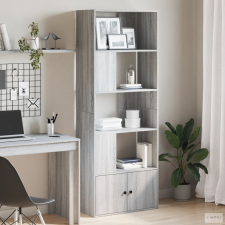 vidaXL Szürke sonoma színű szerelt fa könyvespolc 70 x 36 x 189 cm bútor