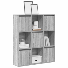 vidaXL szürke sonoma színű szerelt fa könyvespolc 89x24x101,5 cm bútor