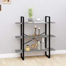 vidaXL szürke sonoma színű szerelt fa könyvszekrény 100 x 30 x 105 cm bútor