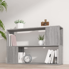 vidaXL szürke sonoma színű szerelt fa könyvszekrény 100x24x63 cm bútor