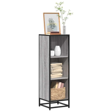 vidaXL szürke sonoma színű szerelt fa könyvszekrény 33,5x33x107,5 cm bútor