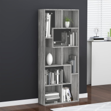 vidaXL szürke sonoma színű szerelt fa könyvszekrény 67 x 24 x 161 cm bútor