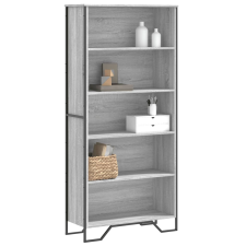 vidaXL szürke sonoma színű szerelt fa könyvszekrény 80 x 31 x 169 cm bútor