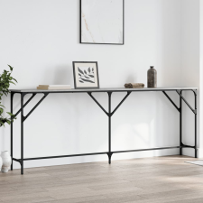vidaXL szürke sonoma színű szerelt fa konzolasztal 200x29x75 cm bútor