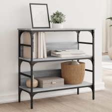 vidaXL szürke sonoma színű szerelt fa konzolasztal 75x32x75 cm bútor