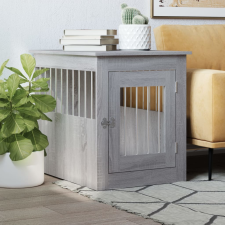 vidaXL szürke sonoma színű szerelt fa kutyaketrec 55 x 75 x 65 cm szállítóbox, fekhely kutyáknak