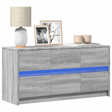 vidaXL szürke sonoma színű szerelt fa LED-es TV-szekrény 100x34x50 cm bútor