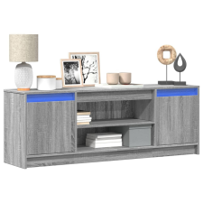vidaXL szürke sonoma színű szerelt fa LED-es TV-szekrény 139,5x34x50cm bútor