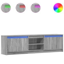 vidaXL szürke sonoma színű szerelt fa LED-es TV-szekrény 180x34x50 cm (3307917) bútor