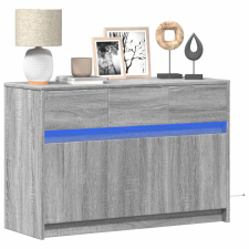 vidaXL szürke sonoma színű szerelt fa LED-es TV-szekrény 91x34x61 cm bútor
