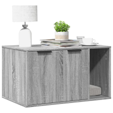 vidaXL szürke sonoma színű szerelt fa macskaalomdoboz 80 x 50 x 45 cm macskafelszerelés