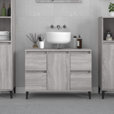 vidaXL szürke sonoma színű szerelt fa mosdószekrény 80 x 33 x 60 cm fürdőszoba bútor