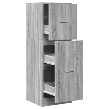 vidaXL szürke sonoma színű szerelt fa patikaszekrény 40x41x118 cm (855201) bútor