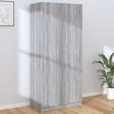 vidaXL szürke sonoma színű szerelt fa ruhásszekrény 90x52x200 cm bútor