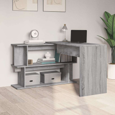vidaXL Szürke sonoma színű szerelt fa sarokasztal 200 x 50 x 76 cm íróasztal