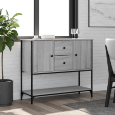 vidaXL szürke sonoma színű szerelt fa tálalószekrény 100 x 36 x 85 cm bútor