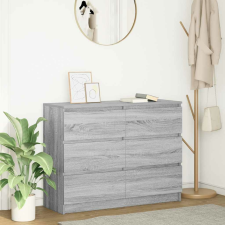 vidaXL szürke sonoma színű szerelt fa tálalószekrény 100x35x76 cm bútor