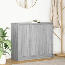 vidaXL szürke sonoma színű szerelt fa tálalószekrény 85x34x76 cm bútor